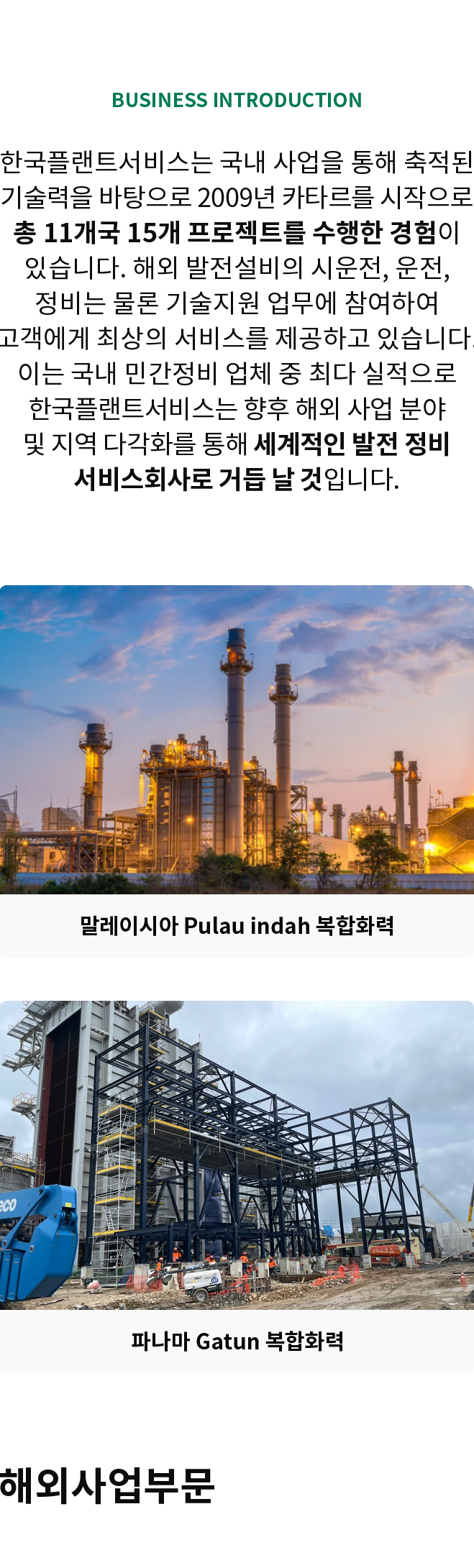 해외사업부문
